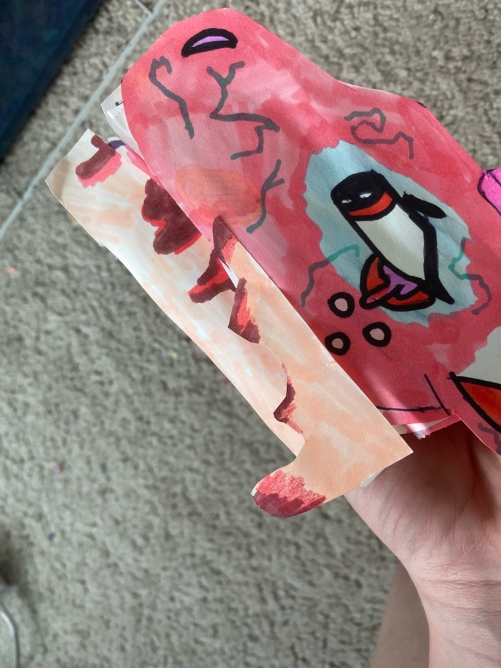 Paper dragon puppet - Picture 4 of 6